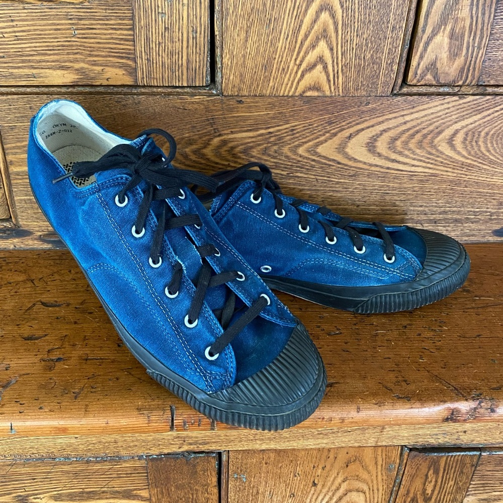 PRAS Shellcap low indigo hand dyed blue black sneakers Japan 29 US 11 11.5 12